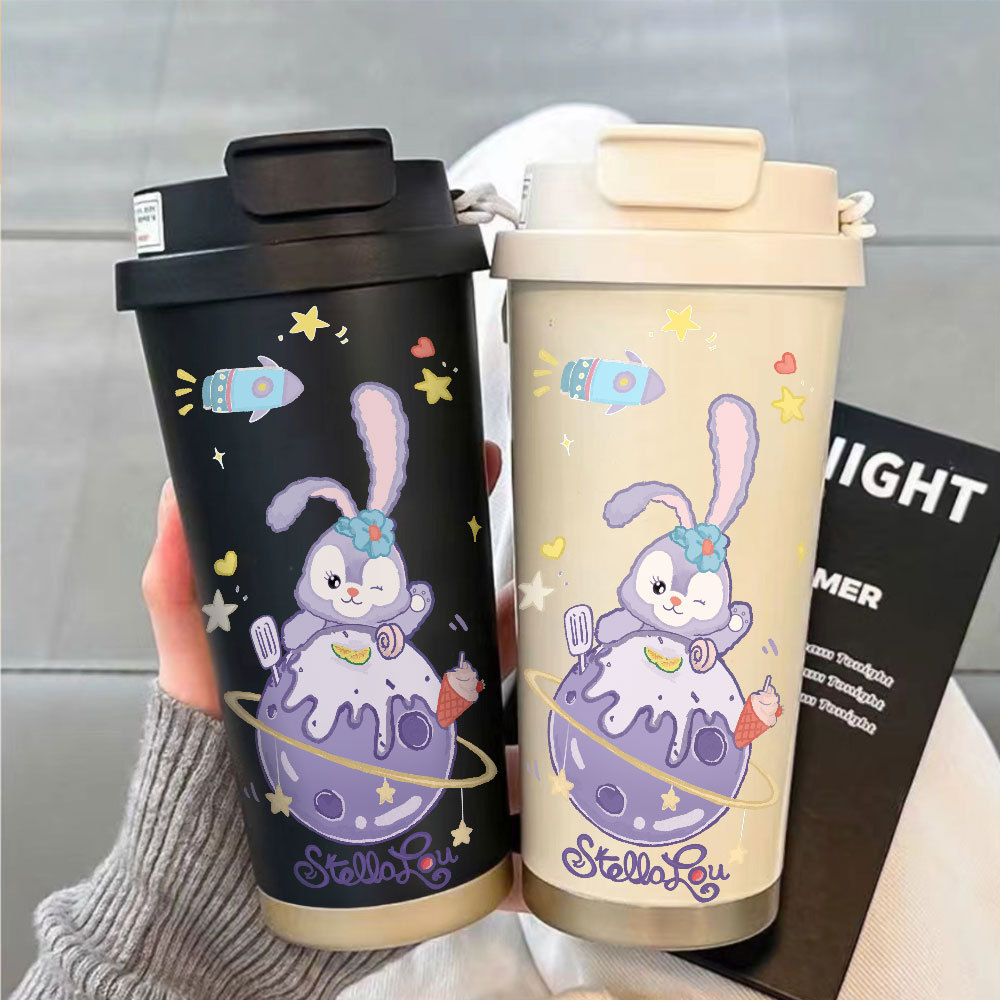kelinci roket bintang planet StellaLou Mug Berinsulasi Stainless Steel 500ml - Dirancang khusus untu