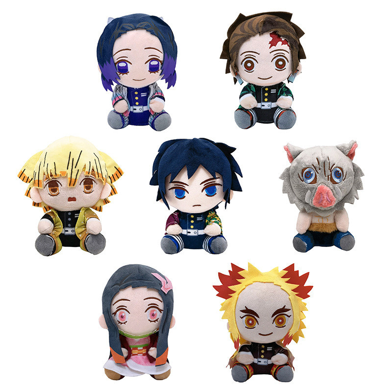 Boneka Mainan Anime Jepang Demon Slayer Kamado Tanjiro Zenitsu Agatsuma Plush Berkualitas