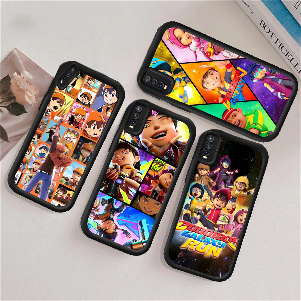 HV6 Boboiboy Hp Plating Casing untuk VIVO V20 V15 S1 V25 V27 V23 V25E V27E V23E Pro 5G TPU Silicone