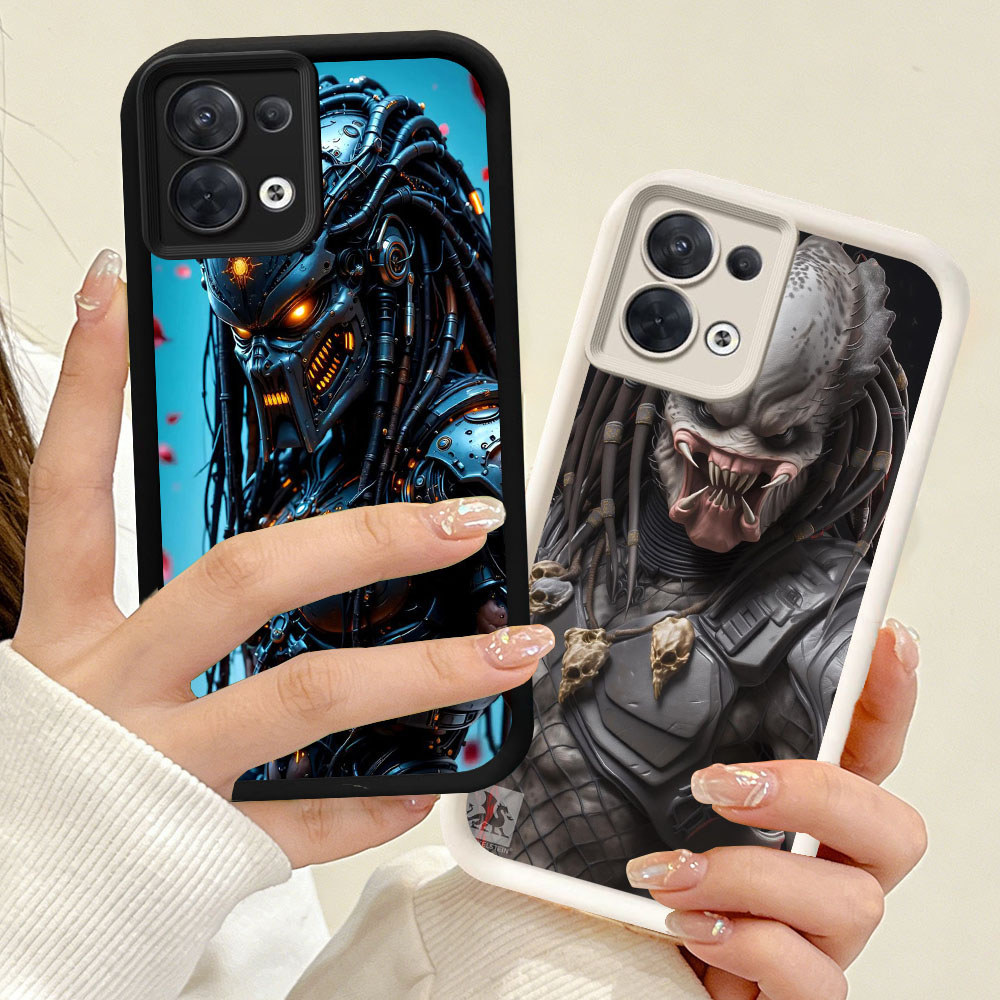 YR-46 Predator Silicone Casing untuk OPPO Reno Find 7 K9X F21S F21 8 X5 A6 Pro Lite 5G