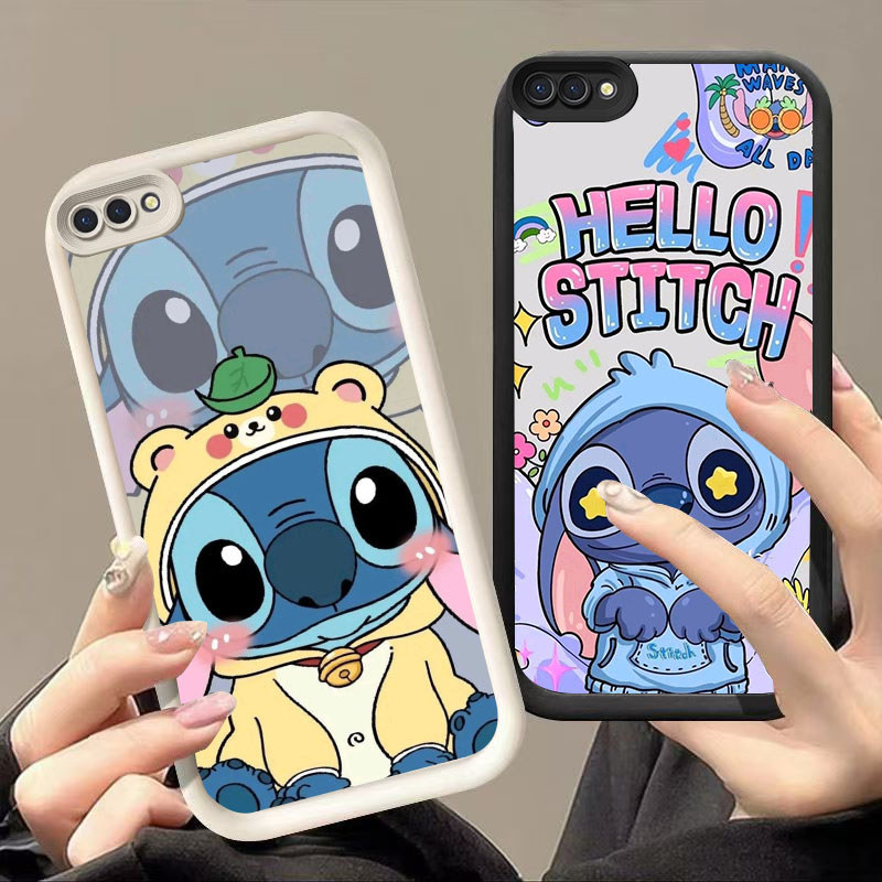 HW-35 THE Stitch Shockproof Silicone Casing untuk OPPO A12E A3S A1K A12s A12