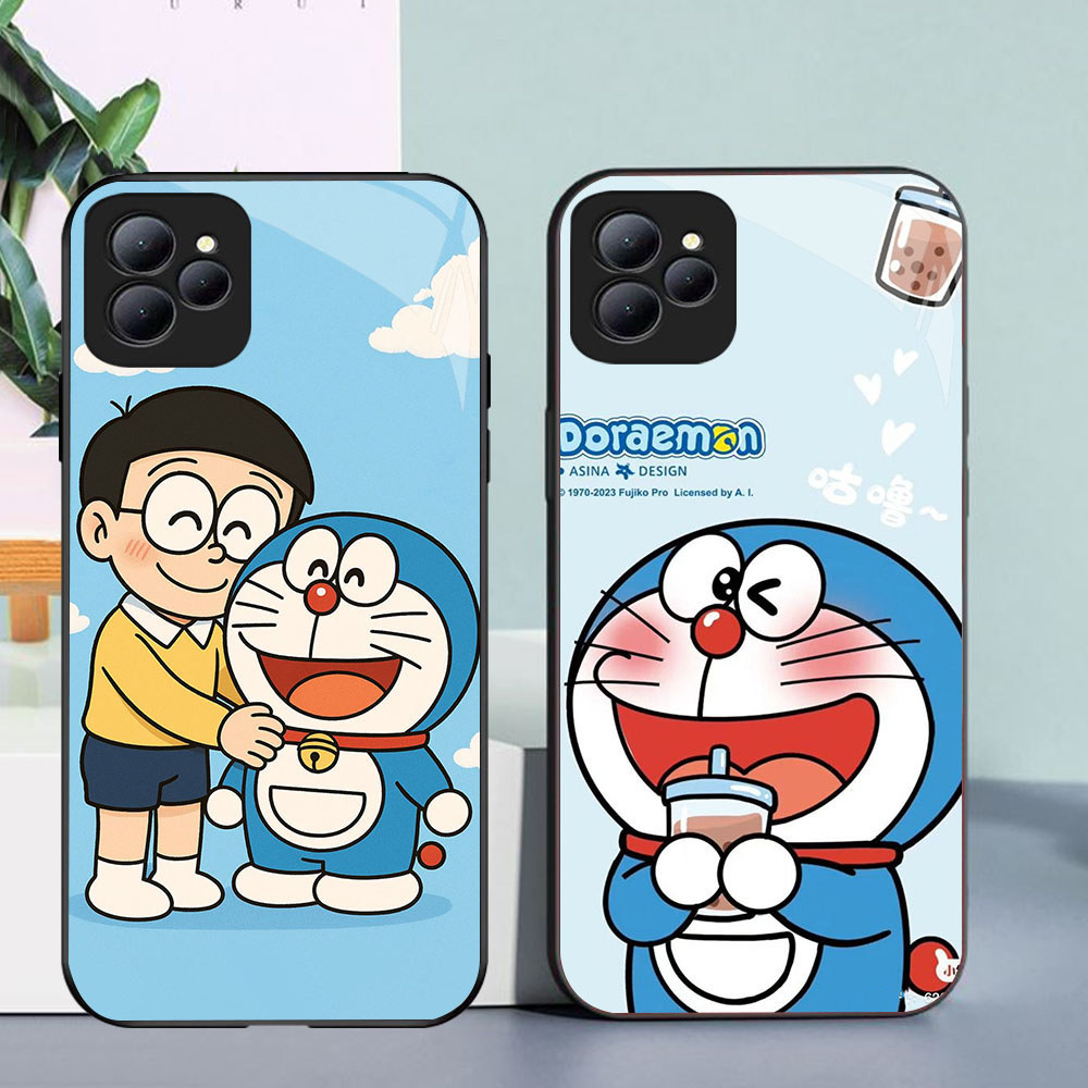 MP-77 Doraemon Glass KACA Casing untuk Infinix Smart Hot Note 8 50Pro 6 7 11 50i 40 30i Infin 9 40i 
