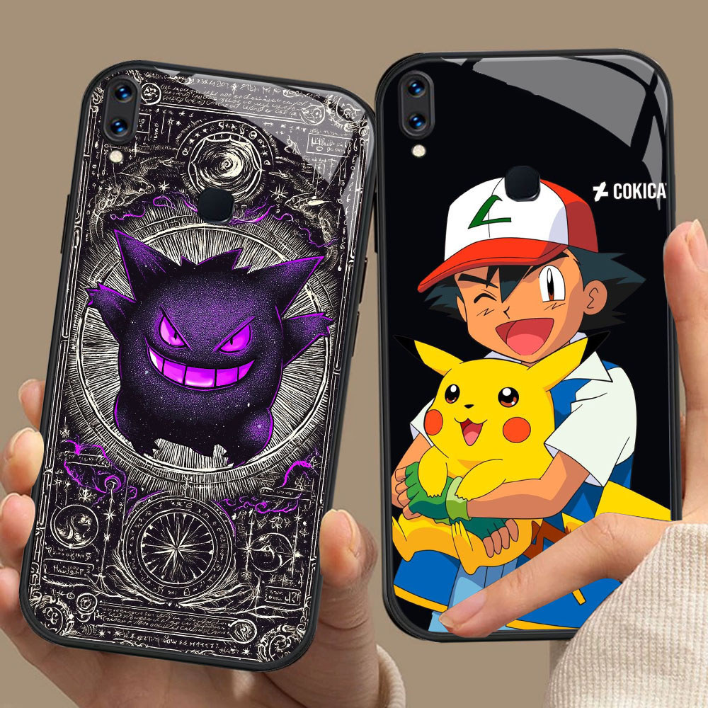 SM-6 Cute Pokemon HD Glass Casing untuk Samsung A10S A20S M11 M21 M01S A30 M30 A21S M30S A31 A40S M1