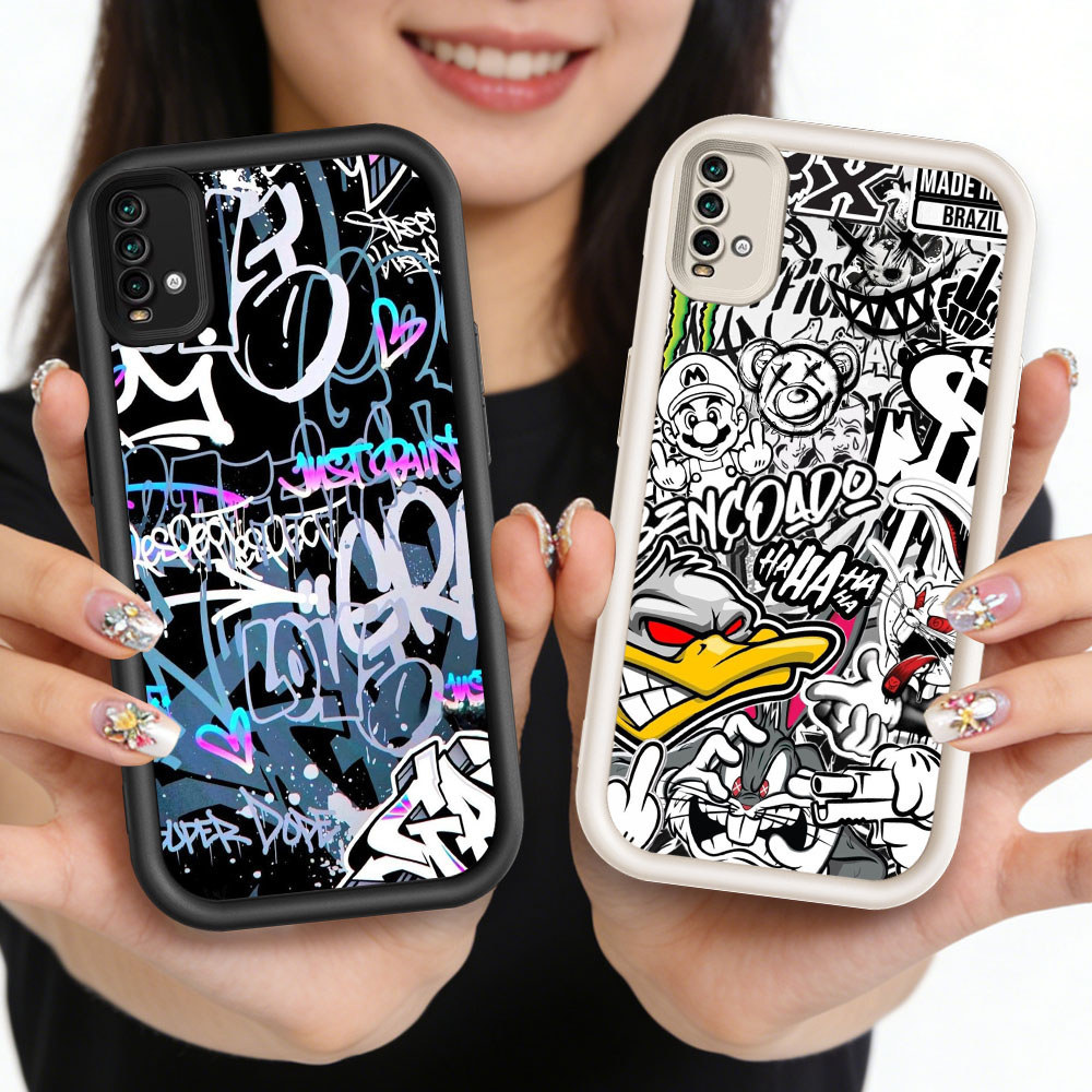 TT-84 Street Graffiti Casing ponsel tipis Xiaomi POCO M4 M5S X7Pro Pro 5G