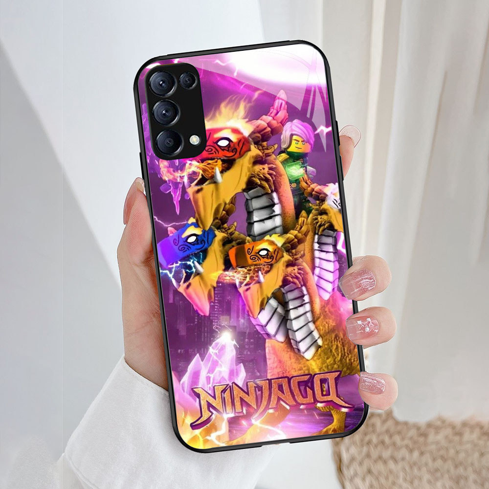 YR-35 LEGO Ninjago 2 Casing ponsel kaca tempered OPPO Reno A15S A15 F15 6Z 3 6 4 5 A91 5G