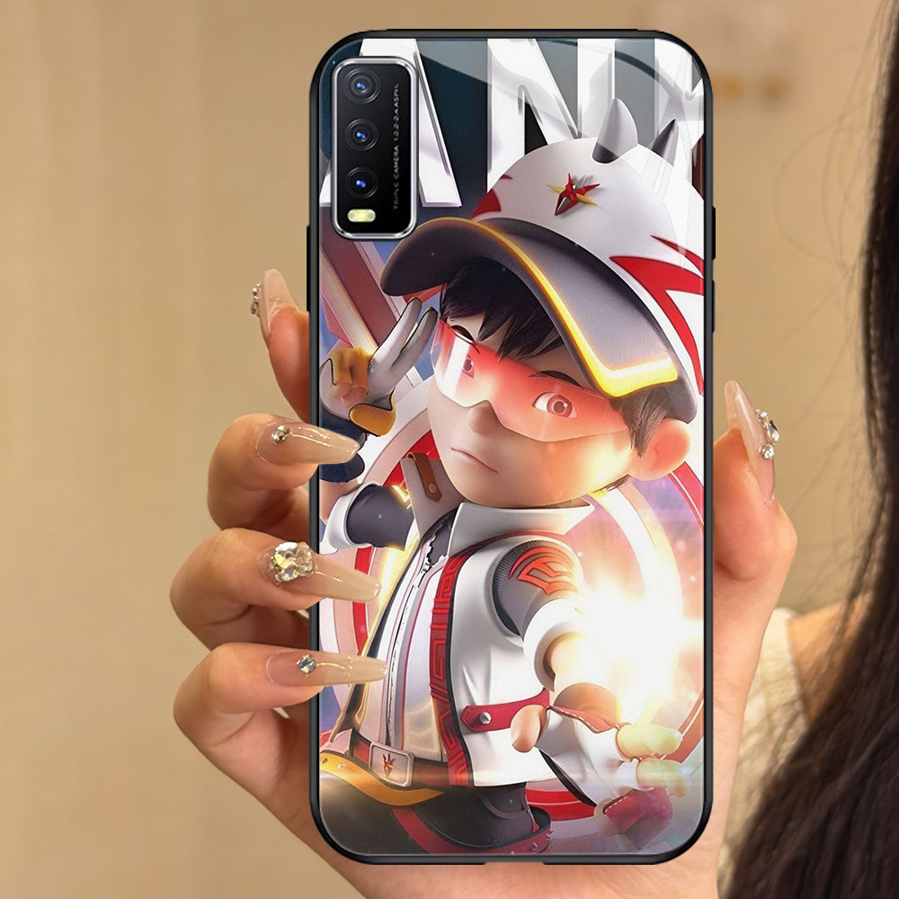TT-4 Boboiboy Casing hp kaca VIVO Y20s Y50 Y03 Y30 V50 Y29 Y20 S1 Y20i V15 Pro Lite