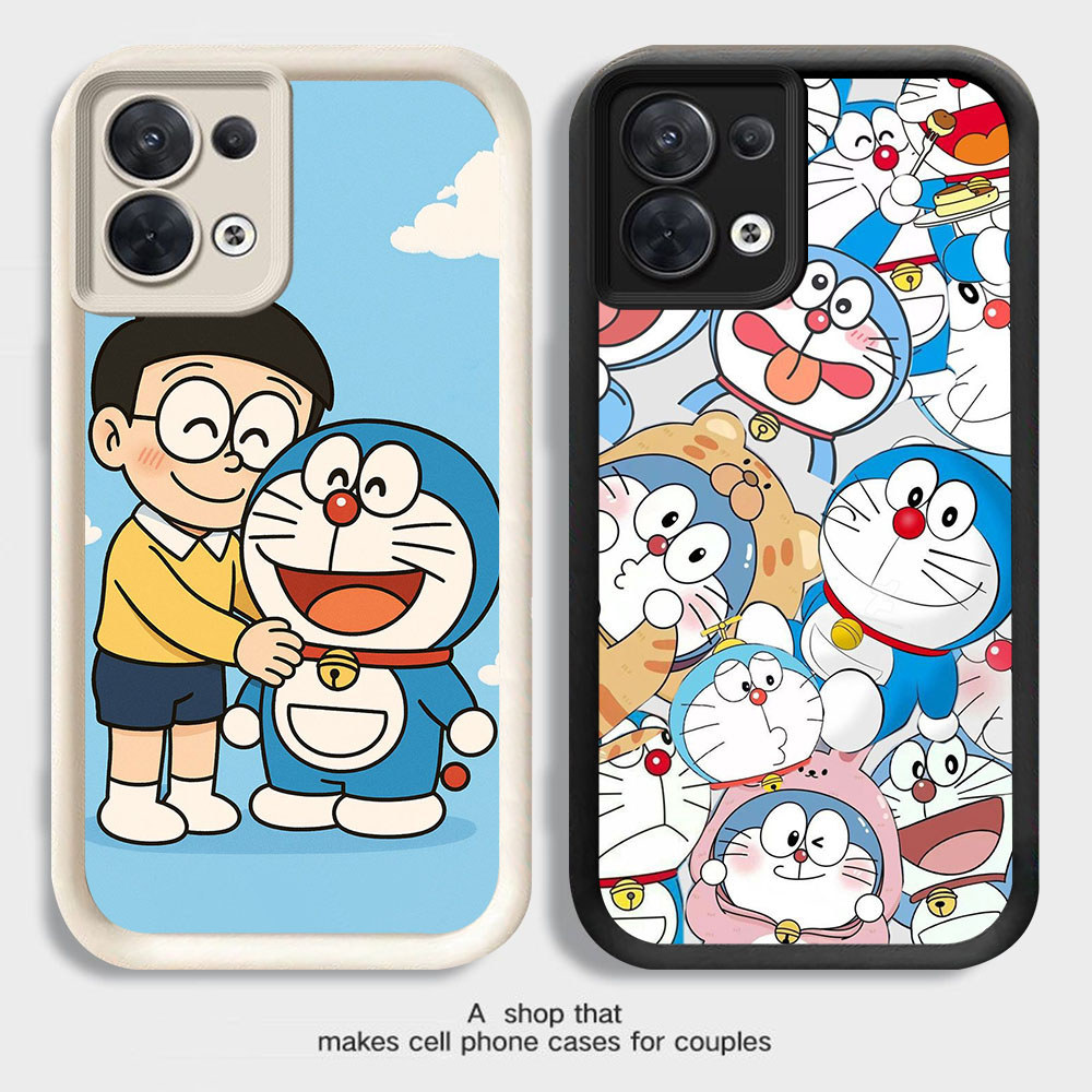 MP-77 Doraemon Shocking Silikon Casing untuk OPPO Reno Find A6 F21 X5 7 K9X 8 F21S Pro Lite 5G 4G