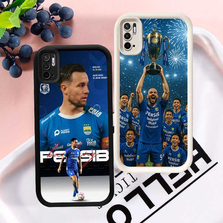 YE-44 Persib Bandung Silicone Casing untuk Redmi Note 10T 10s 10 Lite Pro 5G