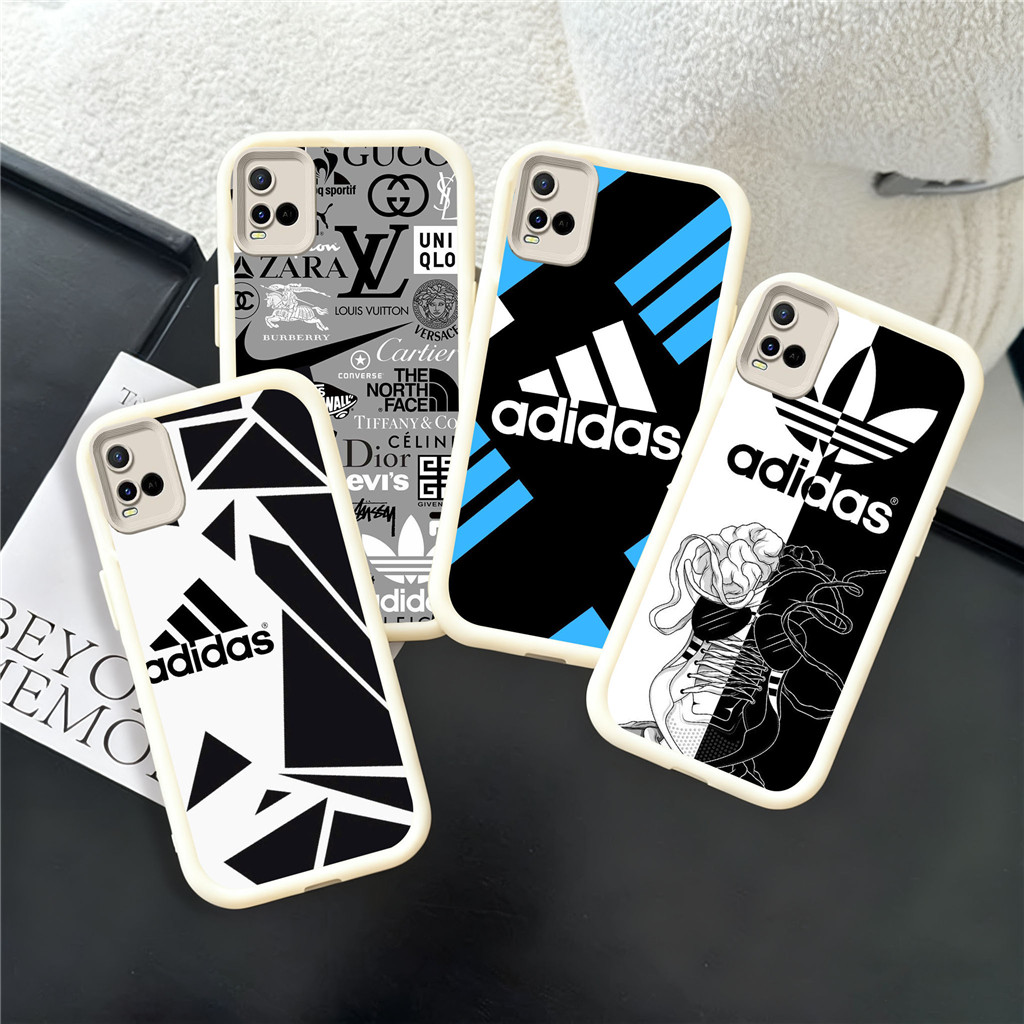 WB1 A-adidas Casing untuk Hp Plating VIVO IQOO V20 S1 Z9X V15 Z9 Y35 V40 Y28 V29E Pro 2024 5G TPU ma