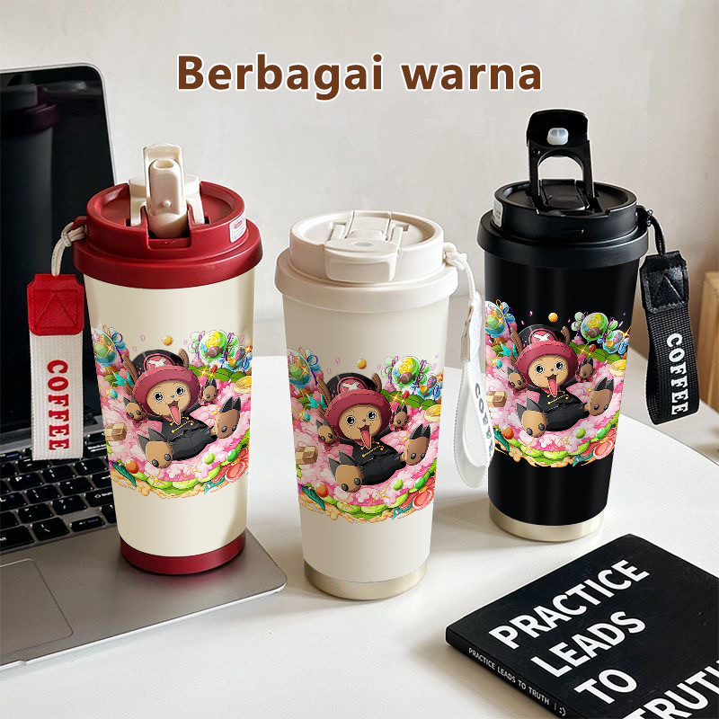 Tony - Chopper Candy Anime  COD  Tumbler kopi 500ml  Bottle Premium Termos air panas  Stainless stee