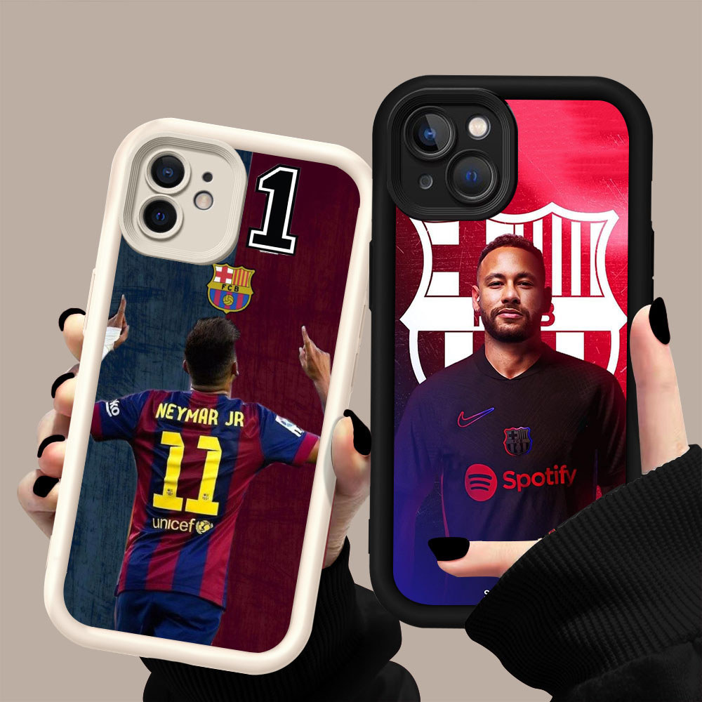 HW-22 Neymar Football star Shockproof Silicone Casing untuk iPhone 11 12 13 Mini Pro Max