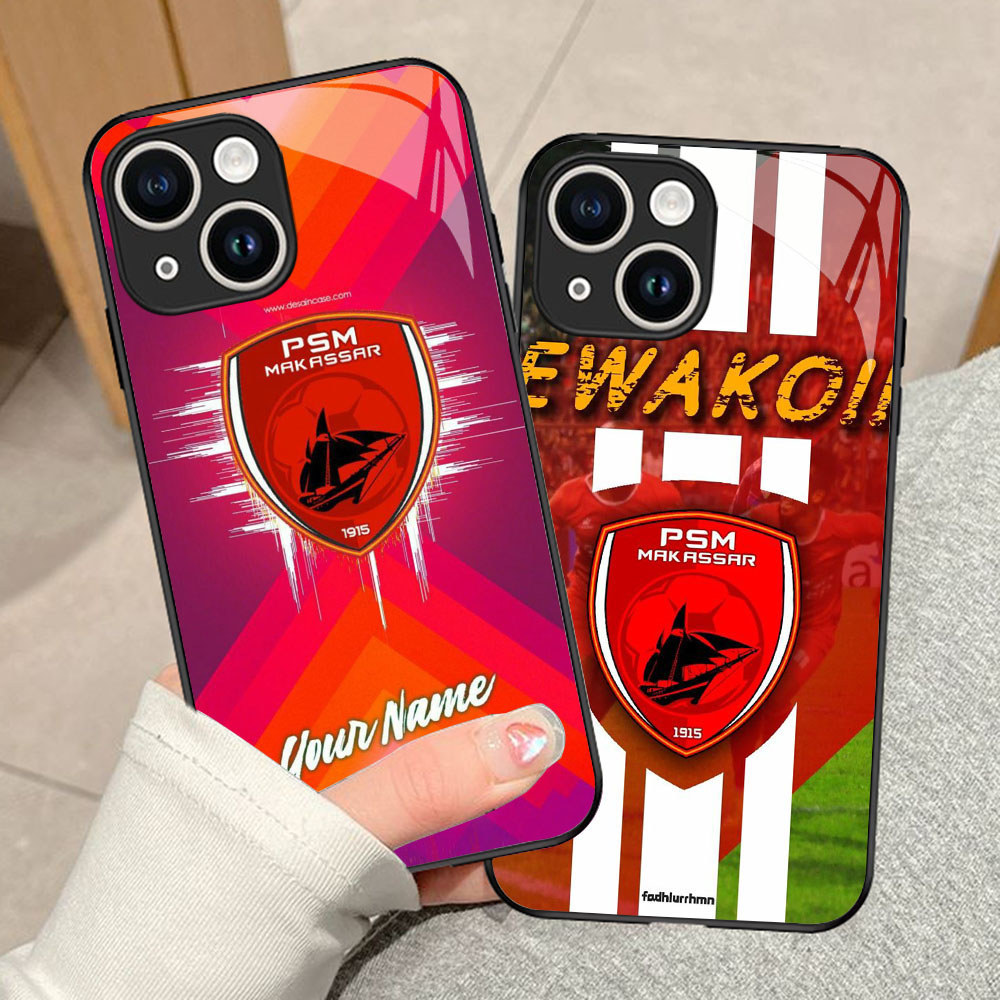 YE-48 PSM Makassar Casing ponsel kaca tempered iPhone 11 Mini 13 12 Pro Max