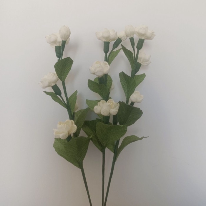 Crepe Paper Artificial Flower Jasmine Finished Product Diy Customized Three-dimensional Crepe Paper
