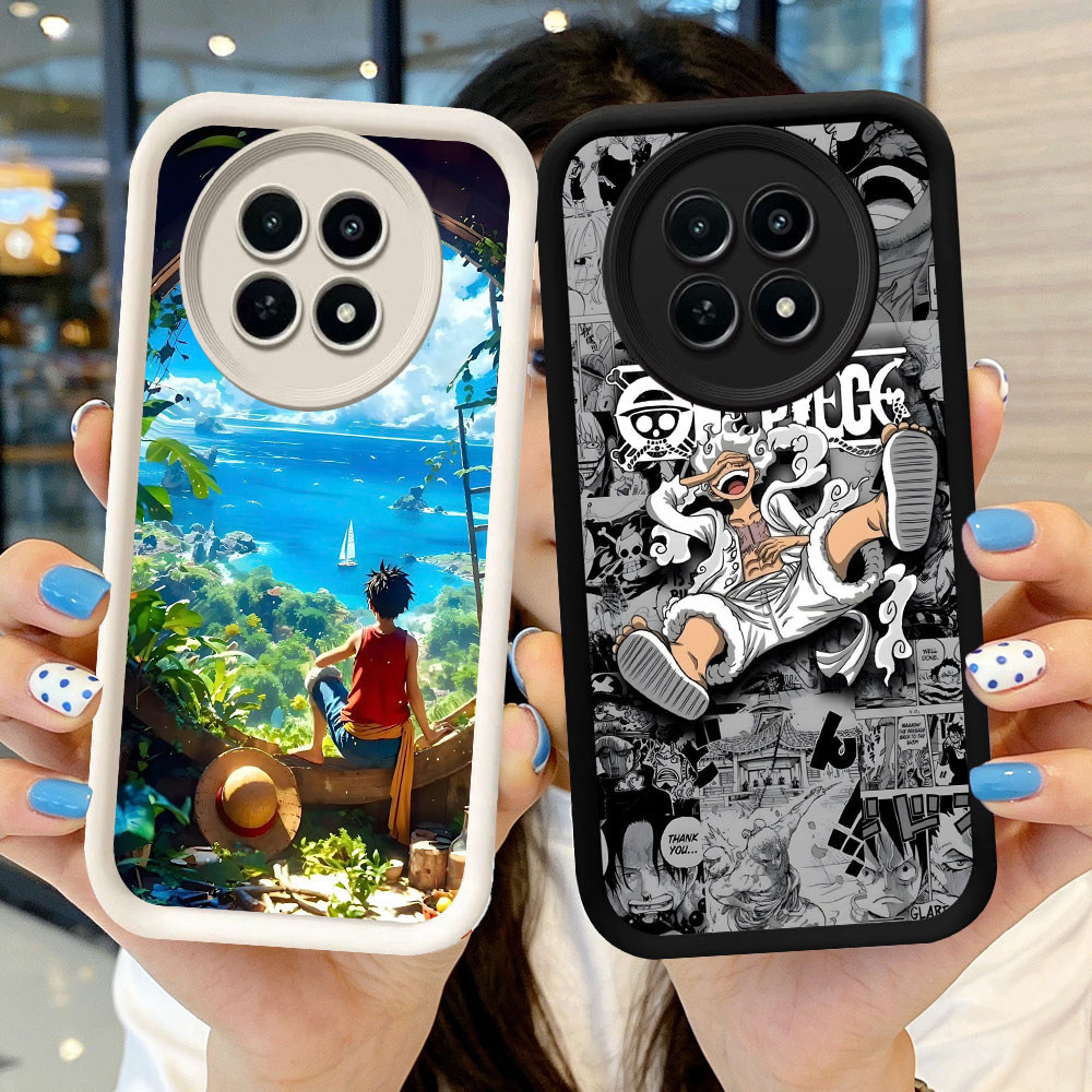 RR-17 One Piece Luffy Casing ponsel tipis Realme C65 13 12 12X Plus Pro Lite 5G