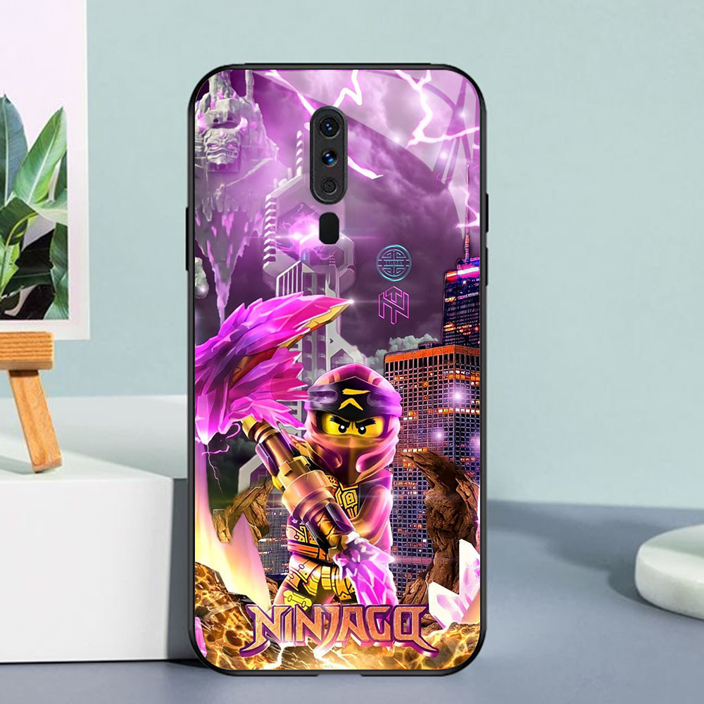 YR-35 LEGO Ninjago 2 Casing ponsel kaca tempered OPPO Reno A12E 2Z A3S 2019 A9 A9X A5 2F F11 2020 Pr