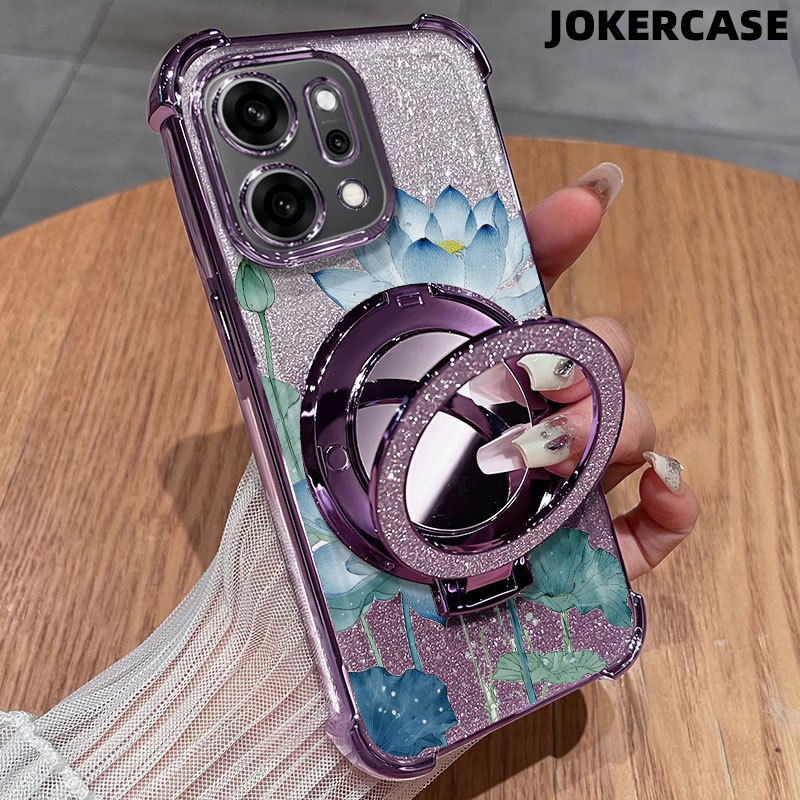 Case Oppo A31 A38 A3x A5x Braket Cermin Untuk Case Oppo A5 A18 A3s A7 A9 2020 Glitter Card Case Oppo