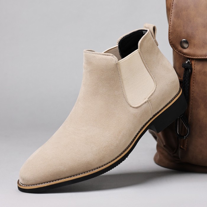 Chelsea Boots 25870 Frosted Breathable Martin Boots Men's 48 Large Size British Chelsea Boots Forei