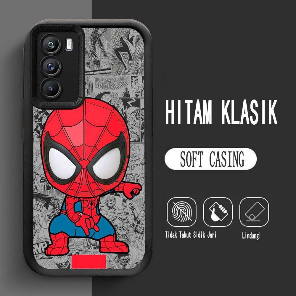 Y-1 Spider-Man Silikon Casing untuk Realme C2s 7i 14X C73 C71 C75 C2 C17 Case
