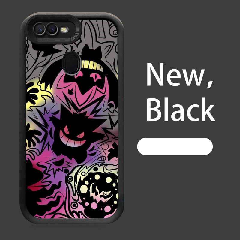 B-16 Gengar Pokemon Casing untuk OPPO A5S A11K F9 F7 A7 F5 A12s A12 Pro Silikon Case