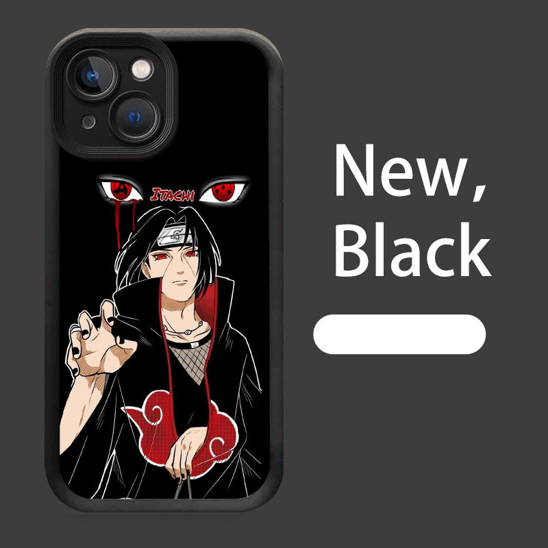 B-19 ItachiUchiha Naruto Casing untuk iPhone 7 8 14 13 Pro Max Plus Silikon Case