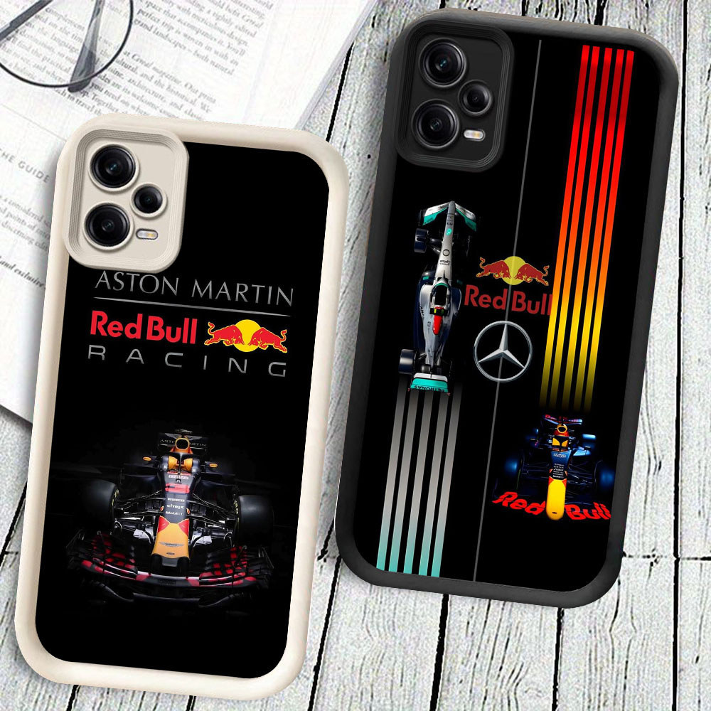 KD-84 Red Bull F1 Shockproof Casing untuk Xiaomi Redmi Note 12 15C Turbo 3 13X POCO X5 F5 F7 M6