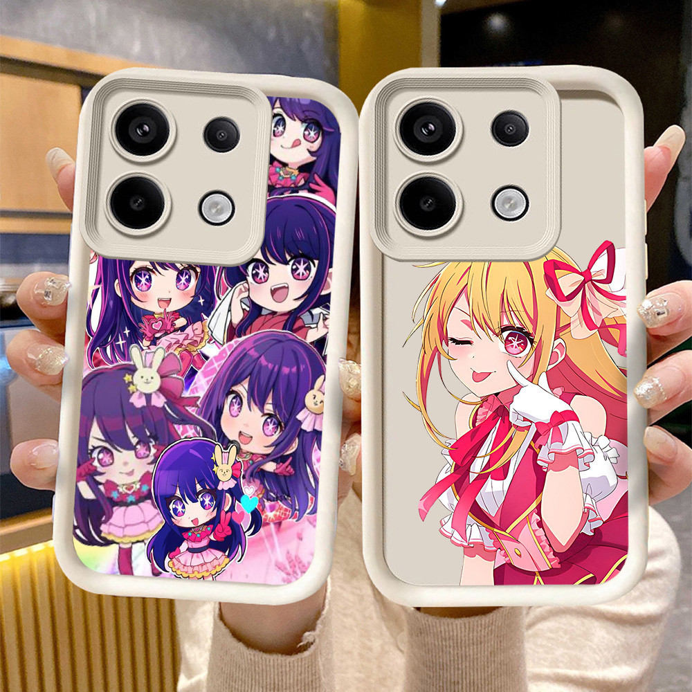 C-1 Oshi no Ko Hitam Putih Casing untuk Xiaomi Redmi Note 13 14 Pro Plus 5G