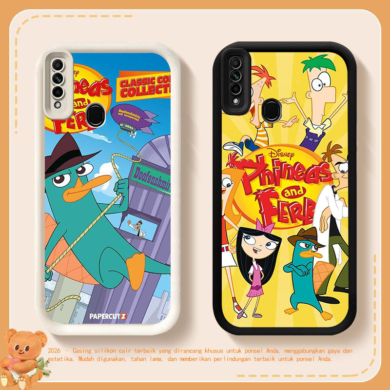 YE-46 Phineas and Ferb Silicone Casing untuk Realme Narzo 10 5i C2s 5s 20A 5 2 10A 6i C2 Pro