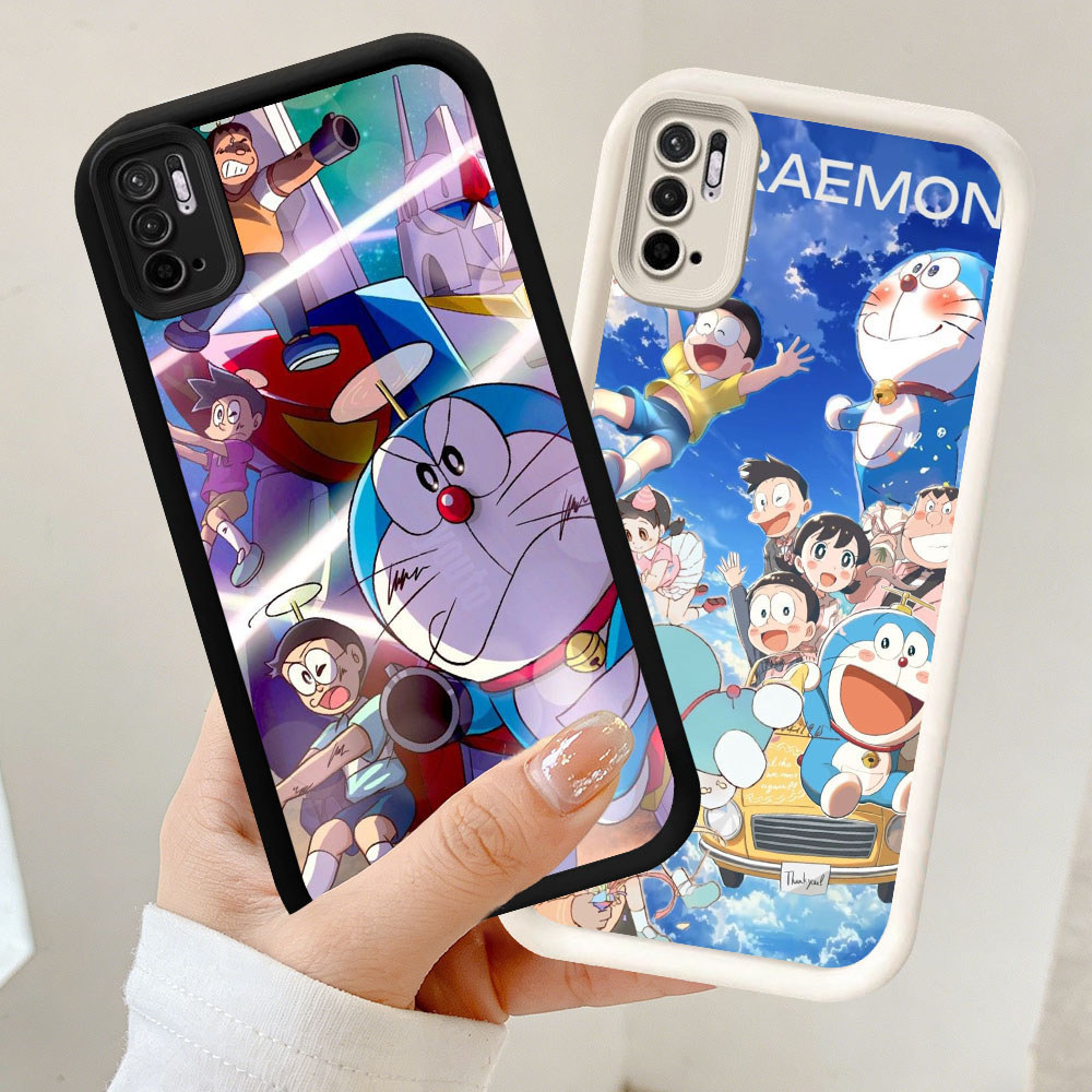 YR-19 Doraemon Silicone Casing untuk Redmi Note 10T 10s 10 Lite Pro 5G