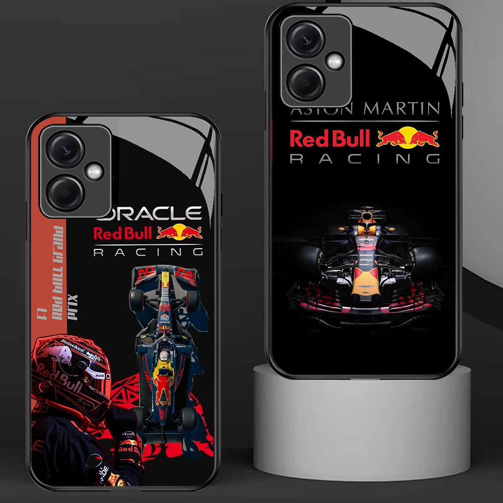 KD-84 Red Bull F1 HD Glass Casing untuk Xiaomi Redmi A5 12 13 Note 12 13 Poco X5 Poco C71 Pro