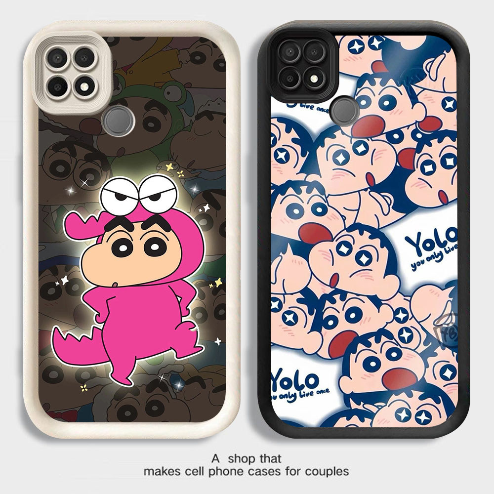 MP-64 Funny Crayon Shin-chan Shocking Silikon Casing untuk Realme Narzo Note C21Y 12 C21 C25Y 70 20 