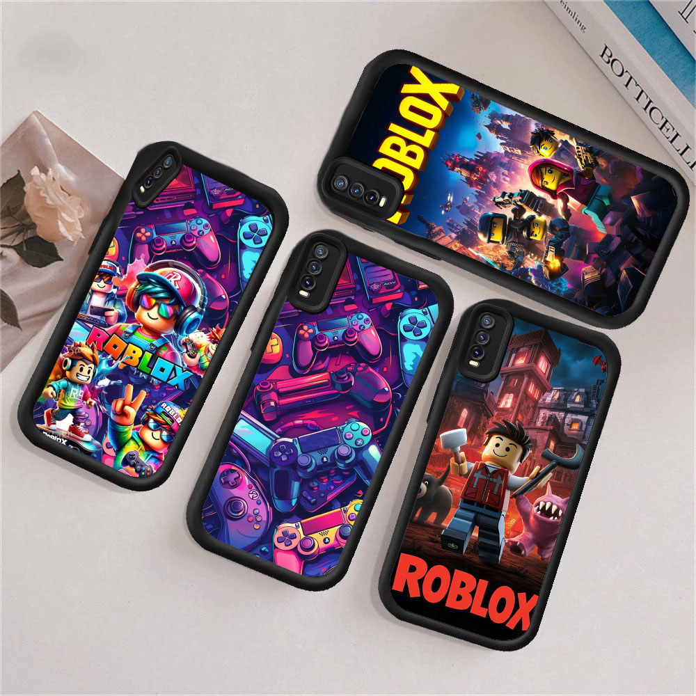 HV40 Roblox Hp Plating Casing untuk VIVO V20 V15 S1 V25 V27 V23 V25E V27E V23E Pro 5G TPU Silicone