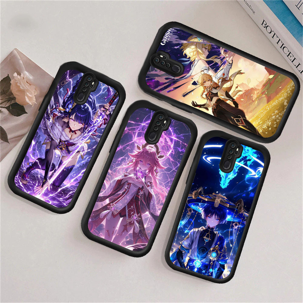 WA4 Genshin Impact Casing untuk Hp Plating OPPO A95 A78 A77 A9 A93 A77s A91 A92 A96 2020 5G TPU mate