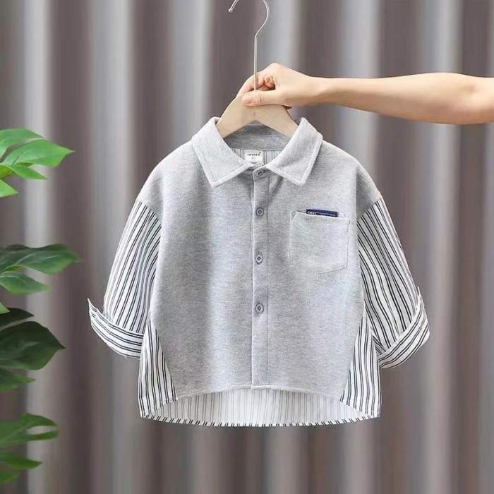 Sweter Rajutan Baru 2026 Baju Anak Laki-laki Selebriti Internet Baju Musim Gugur Anak-anak Musim Gug