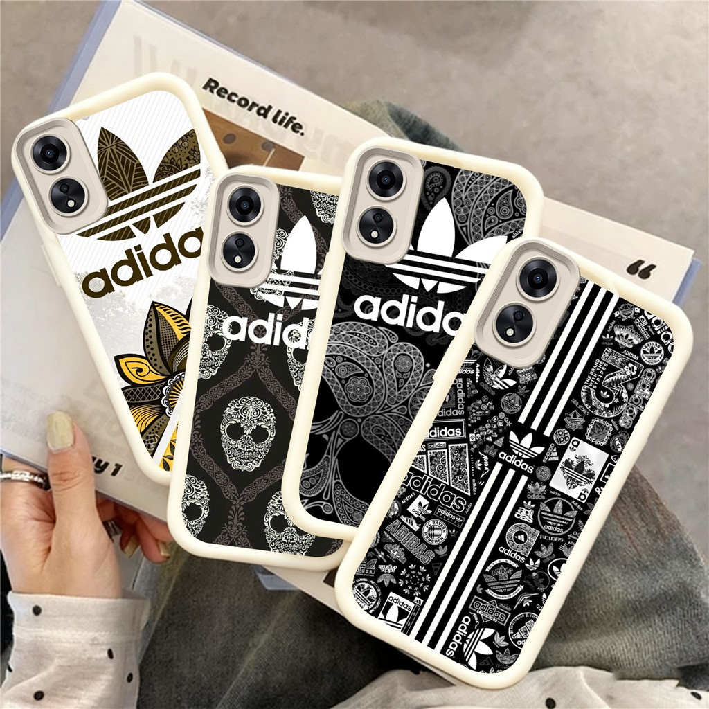 WB5 adidas Shockproof Casing untuk Hp Plating OPPO A78 A91 A74 A77s A9 A93 A77 A76 A92 2020 5G TPU m