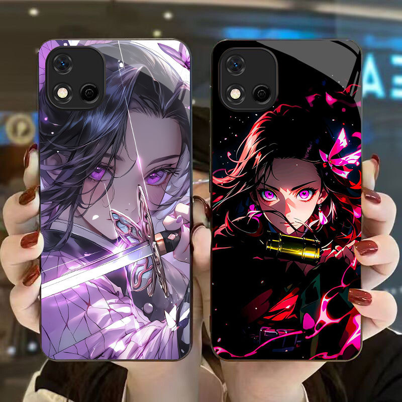 US-64 X Shinobu Kocho KACA GLASS Casing untuk Realme 7i C11 C33 C30 C20A C17 C20 C30S C67 C55 2021 4