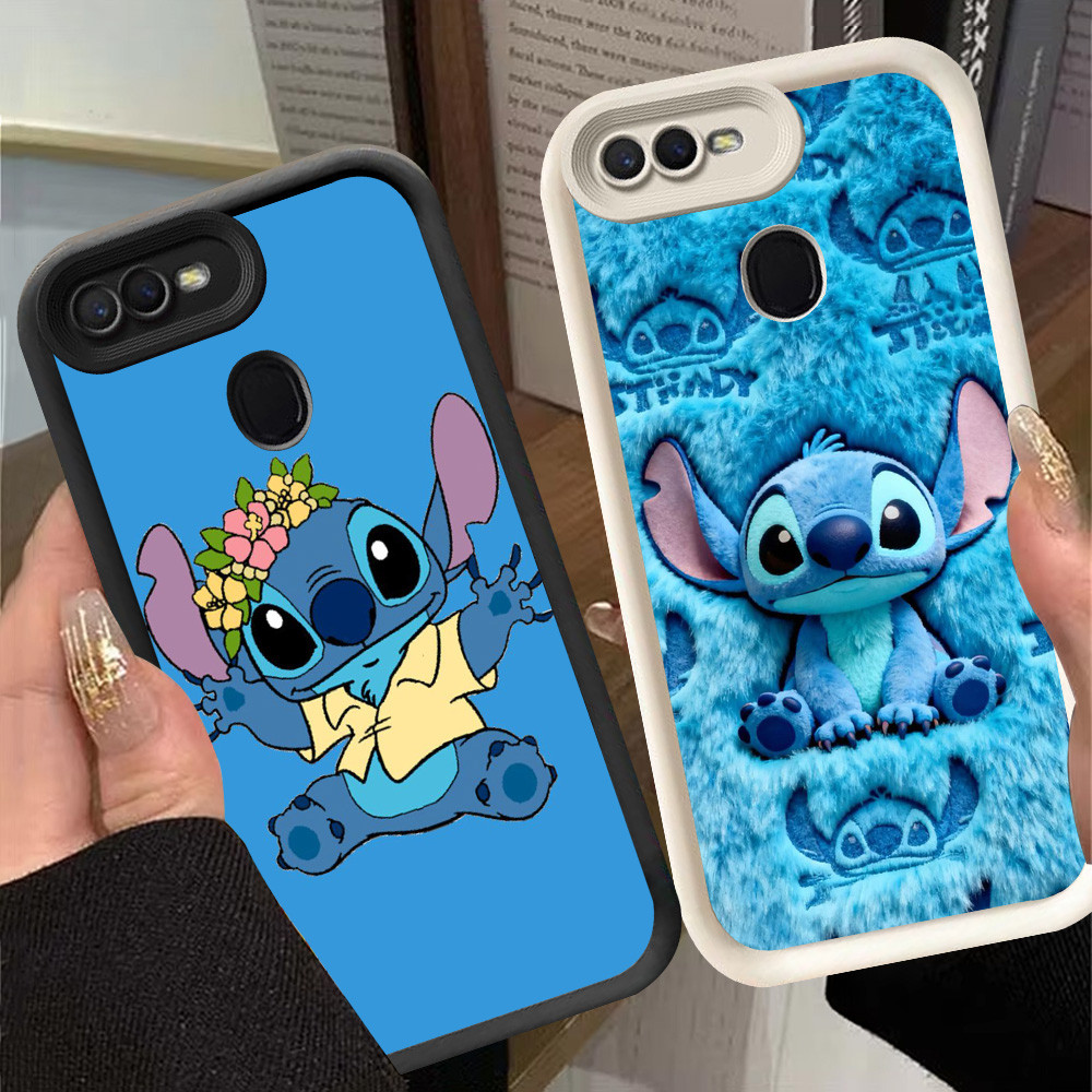 G-69 Stitch Casing untuk OPPO A11K F9 Pro A7 F7 A12 A5S F5 A12s Hitam dan putih