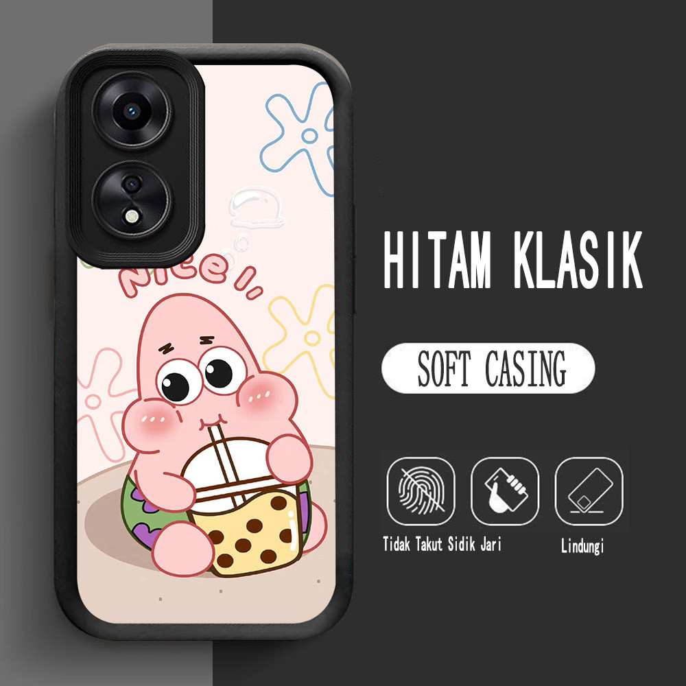 Casing untuk OPPO A78 A98 A17 5G Lembut L-2 lovely SpongeBob