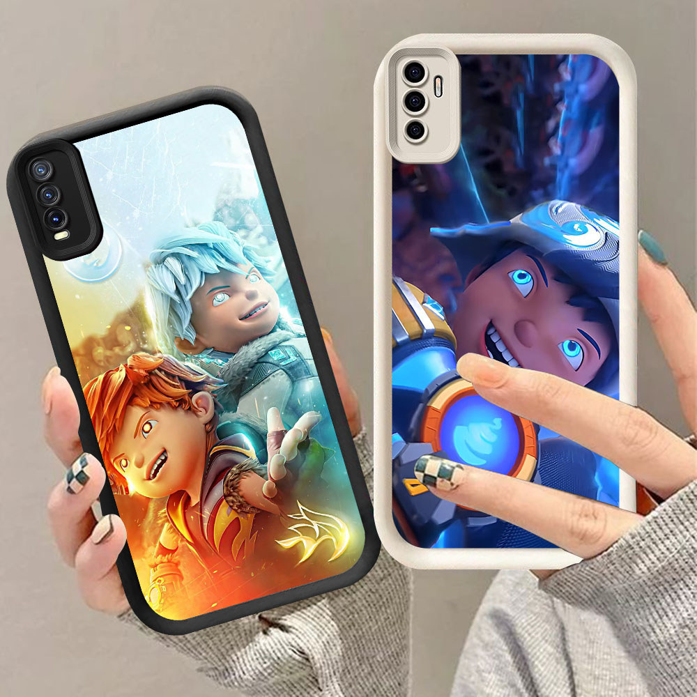 Casing HP Untuk VIVO Y12S Y20 Y20S Y20i Y11S V19 V50 S1 iQOO 13 Lite Pro YR-94 Boboiboy Frostfire