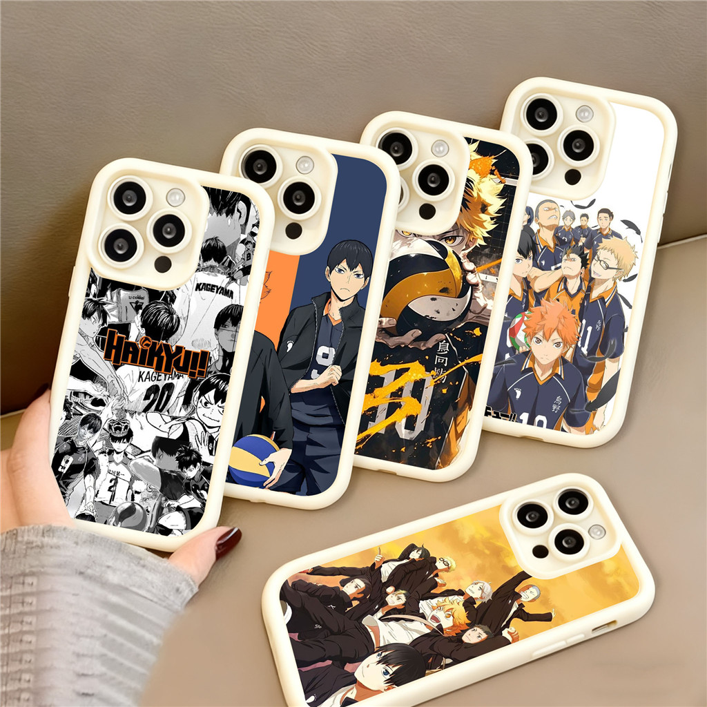 DN11 Haikyuu Anime Hp Plating Casing untuk OPPO Reno Narzo A57 11 A17 N55 A38 C55 A78 A17K F25 A60 1