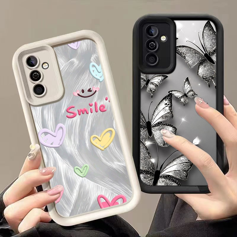 HA131 Bowknot Butterfly Heart Design Untuk Samsung Casing hp Softcase Silikon Kasing untuk Samsung A