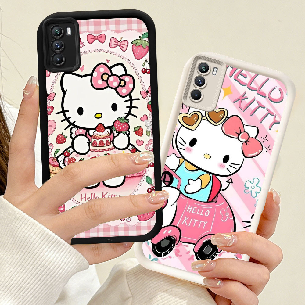 YR-24 Hello Kitty Silicone Casing untuk OPPO A54S A16s A33 A53 A11S A16 A53S 2020