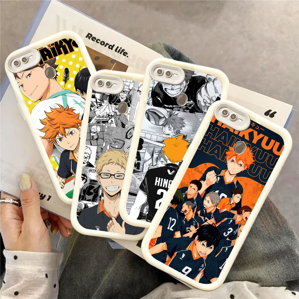 WA8 Haikyuu Anime Casing untuk Hp Plating OPPO A98 F11 F23 F19 F25 F19S F17 F21 F15 Pro 5G TPU mater
