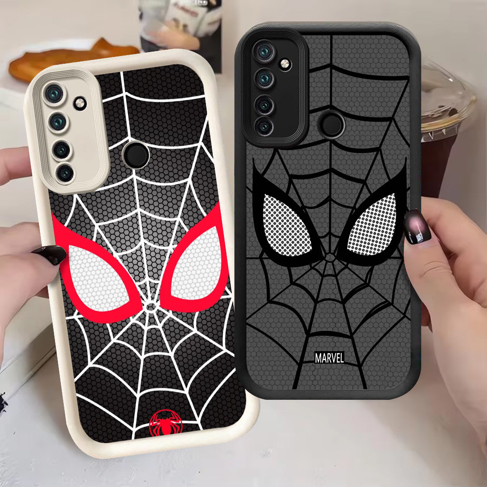 G-43 Spider-man Casing untuk Realme 5 Narzo 10 20A 5s 5i 6i 10A Hitam dan putih