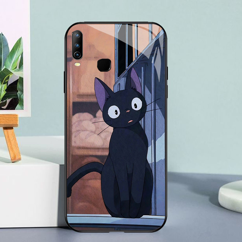 YE-28 Kiki's Delivery Service Casing ponsel kaca tempered VIVO Y17 V9 Y85 X23 2019 Y19 Y91 Y15 Y91C 