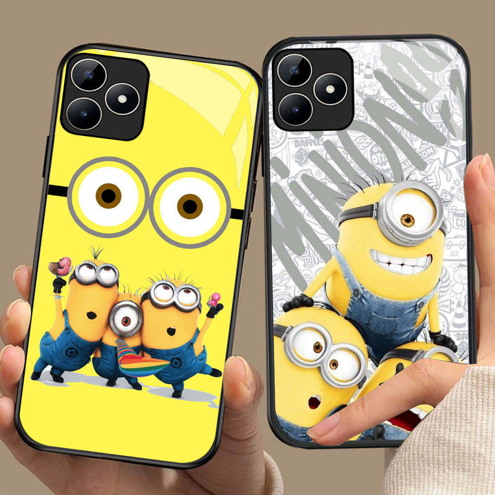 YR-10 Minions HD Glass Casing HP Realme 7i C67 C31 C55 C53 C33 C35 C17 GT 6 Narzo N53 50A Prime