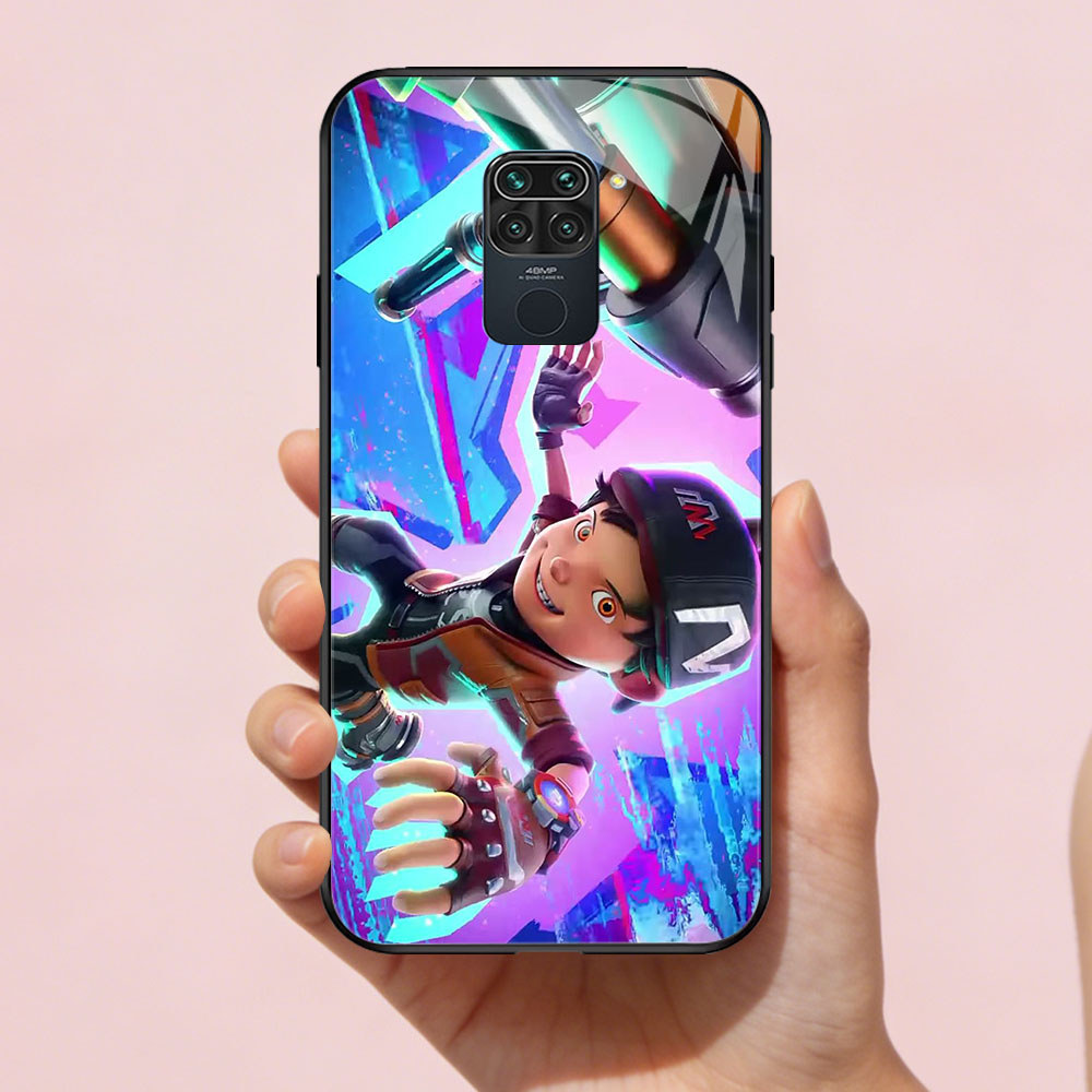 TT-33 Boboiboy galaxy Casing hp kaca Xiaomi Redmi Note Poco 9S 9 X3 NFC M2 Pro