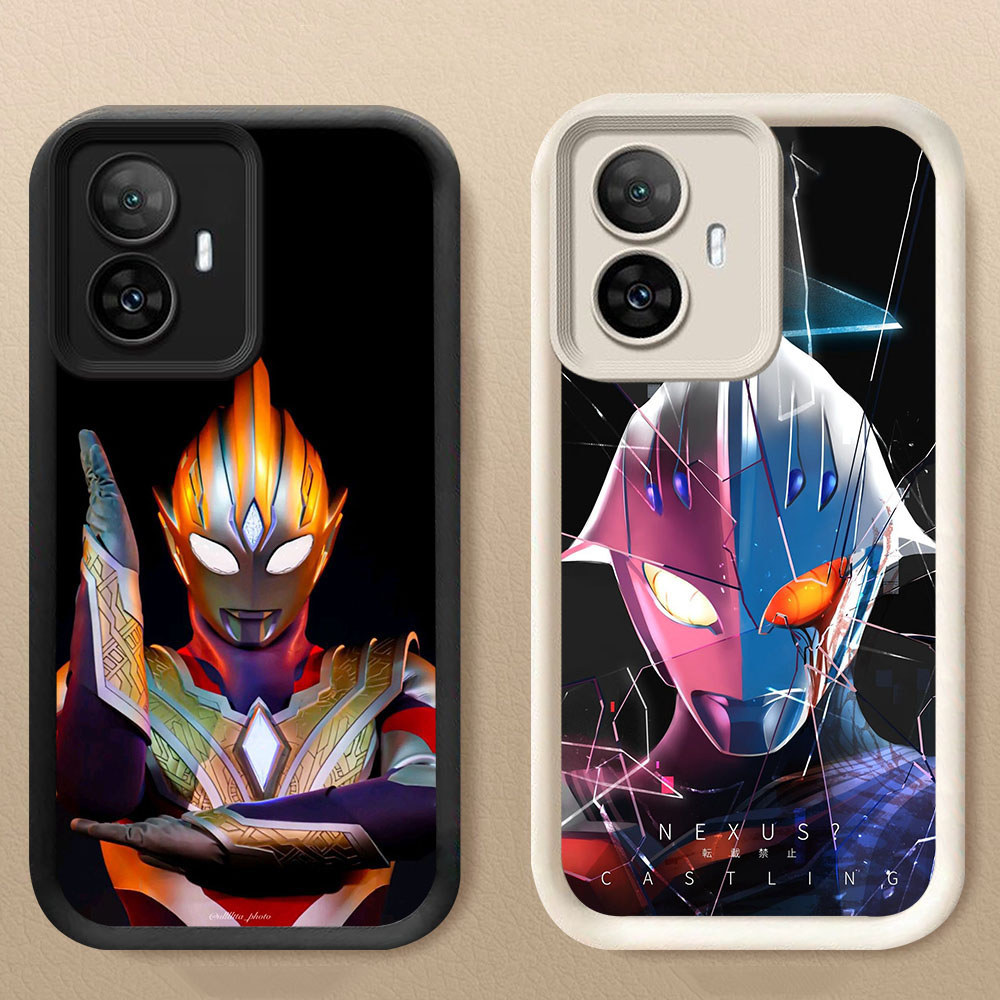 TF-32 Ultraman Murah Casing HP TPU Anti Gores Realme 2 7I 14 14T C17 C55 Note 70 70T Narzo N55 80 Li