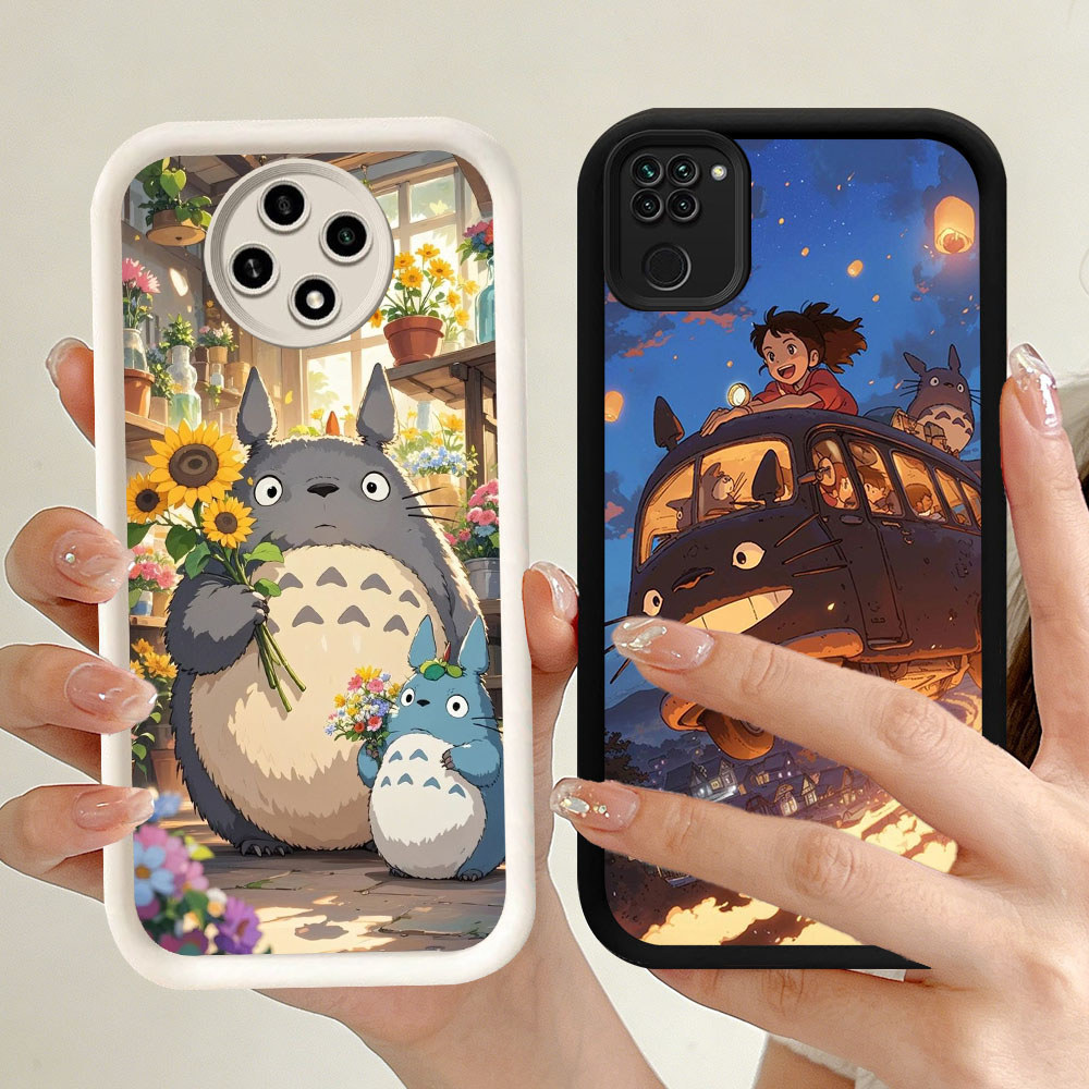 RR-27 Totoro Casing ponsel tipis Xiaomi Redmi Note 9S 8 9 Pro Max
