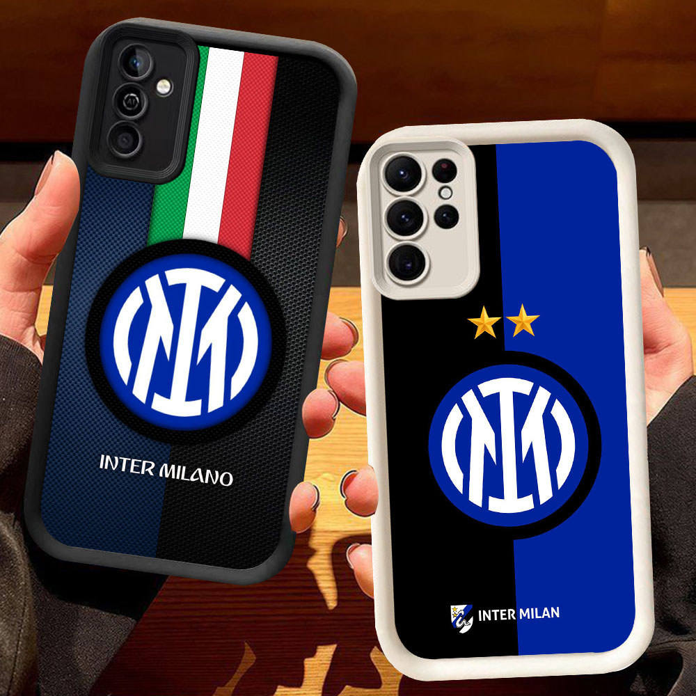 KD-59 Inter Milan Shockproof Casing untuk Samsung A55 A54 M15 S25 S24 S21 FE Ultra