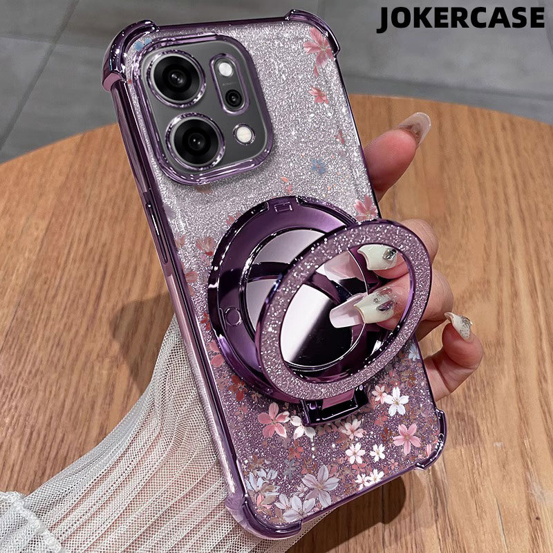 Case Oppo A31 A38 A3x A5x Braket Cermin Untuk Case Oppo A5 A18 A3s A7 A9 2020 Glitter Card Case Oppo